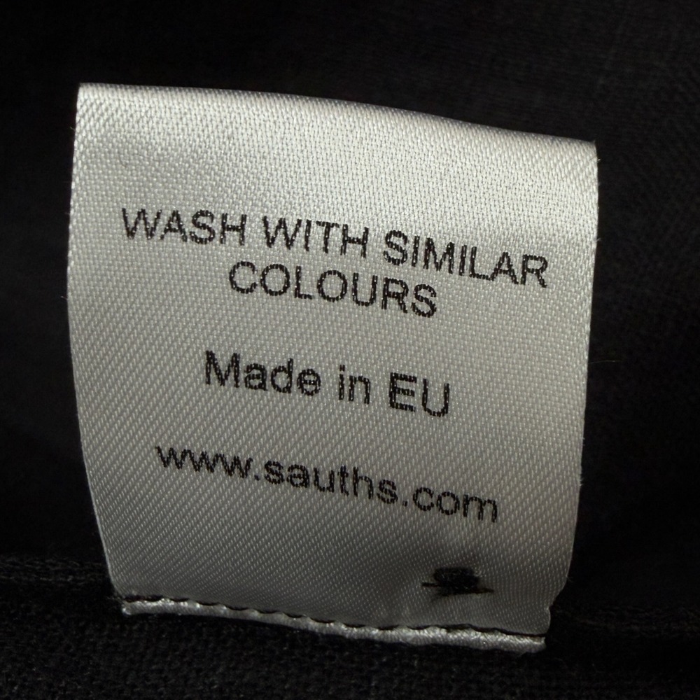 Sauths Black Linen Smock Dress Womens Size M Raglan Long Sleeve Midi Capri - Picture 11 of 13